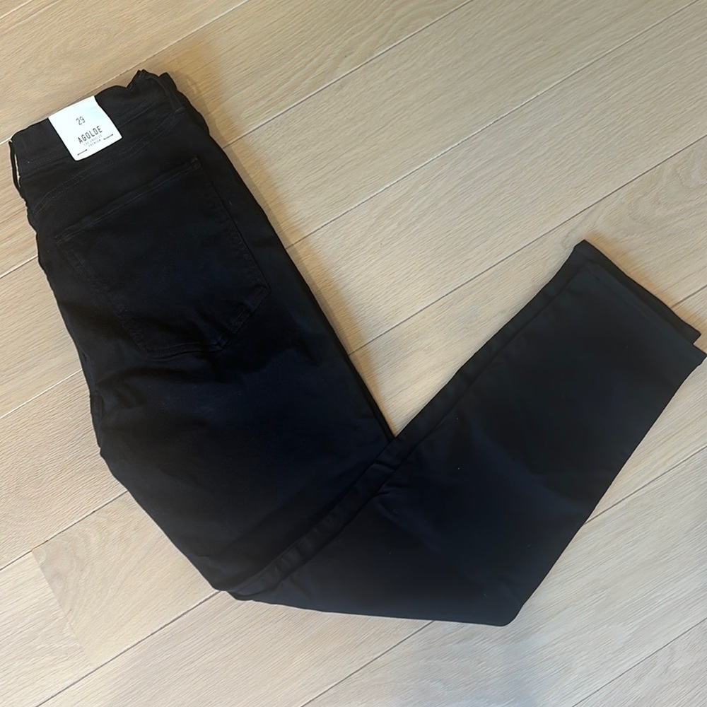 Agolde High Rise Skinny in Jet